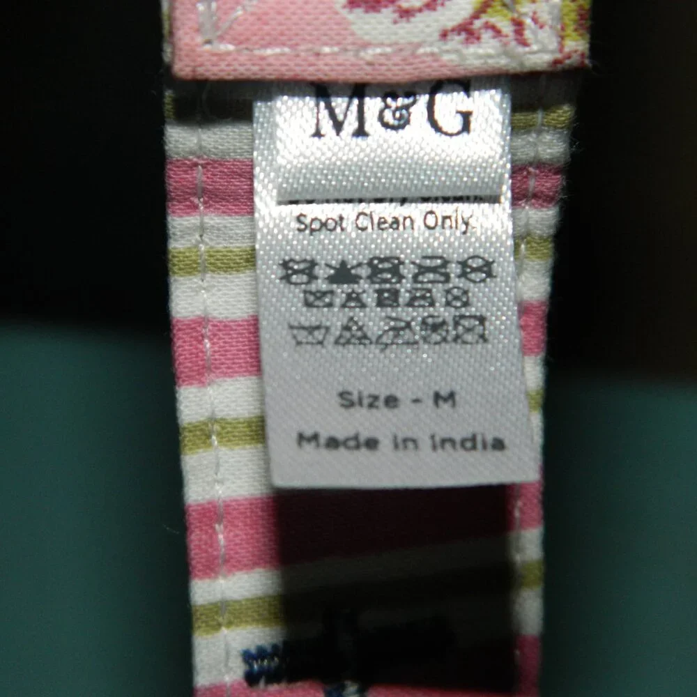 Mark & Graham Block Print Dog Pink Collar 